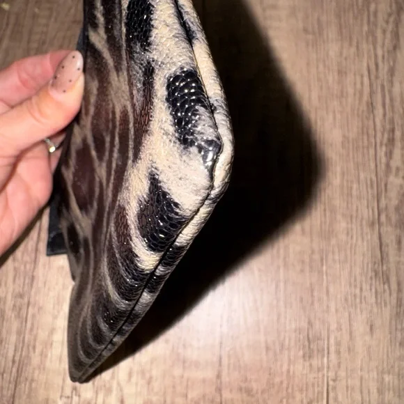 Kate Spade Leopard Wristlet Animal Print Y2K Glam Small Zip Pouch Bag - Picture 4 of 9